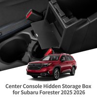 for Subaru Forester 2025 2026 Center Console Hidden Armrest Storage Box Tray Organizer Car Interior Accessories Black