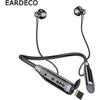 EARDECO 100 Hours Endurance Wireless Headphones Bass In-ear Bluetooth Headphone Earphone Music Sport Earbuds with Mic Stereo
