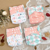 Happyflute 4Pcs/Set Eco-Friendly Cloth Diaper Ecological Reusable Baby Diapers