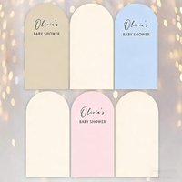 Custom 2-Side Background Baby Shower Birthday party Covers Arch Bridal Shower Diy Name Age Decor Backdrop Photo