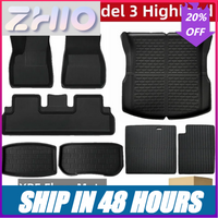Fit For Tesla Model 3 Highland 2024 XPE Floor Mats,LHD RHD All Weather Anti-slip Waterproof Trunk Mat Cargo Liners Accessories