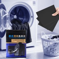 Fabric Dye Black 50 Pieces Long Lasting Portable Sheets Black Clothes Restorer Laundry Supplies for School Hotel Apartment Dorm