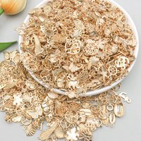15/20/30/50/100pcs Mix KC Golden Multiple Different Styles Metal Animal Birds Creative Charm Bead For DIY Jewelry Making Pendant