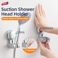 TAILI Universal Shower Head Holder with Visual Confirmation Adjustable Suction Cup Wall Mounted Handheld Bathroom Bracket