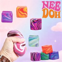 Needoh Flow Pattern Cube Pinch Toy Colorful Soft Slow Rebound Stretchable Maltose Texture Sensory Release Pressure Party Favors