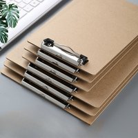A5 Wooden Clipboard, Hardboard Writing Pad with Metal Clip for Office School Home Document Organization