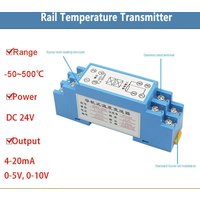 Rail Temperature Transmitter PT100 0.2 DIN Temperature Transmitter Module 24V 4-20mA Output SBWZ-2280