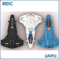 MOC Building Block Spaceship Battle Ship Model DIY Bricks Creative Assemble Educational Collection Display Toys Gifts 2161PCS