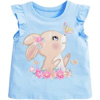 Little maven filles t-shirt belle lapin imprimé bébé filles haut t-shirts chemises été enfant en bas âge vêtements pour enfants à manches courtes t-shirt