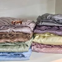 Drap-housse en Lyocell d'eucalyptus 100s, housse de matelas Double, Queen, King, avec bande élastique, drap de lit simple et Double, taie d'oreiller, 100%