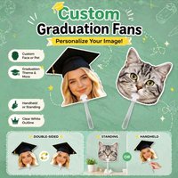Personalized customized headshot fan, decorative and funny headshot handheld fan