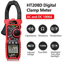 HT208A/D AC/DC cyfrowy miernik cęgowy multimetr Pinza amperimetrica True RMS wysoka precyzja pojemność NCV Ohm Hz Tester