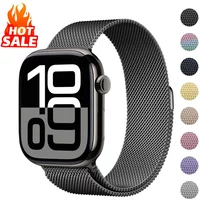 Bracelet Milanese Loop pour Apple Watch, 46 mm, 44 mm, 45 mm, 42 mm, 40 mm, 41 mm, Correa, iWatch Series 11, 10, 9, 8, SE, 7, 6, 5, Ultra 2, 2028