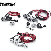 YEAHRUN 2/4Pcs Round LED Lights & Cover for TRX-4 Axial SCX10 Tamiya CC01 D90 TF2 RC Car Model 1/10 RC Crawler Car Parts