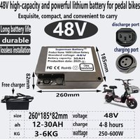 Suitable for Emma pedals with built-in lithium battery, large capacity, strong power, and universal 48V30AH lithium battery