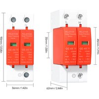 1PC 20KA~40KA 2P AC275V/AC385V Lightning Protector Surge Protective Device SPD Arrester with PE House Safety Electricity