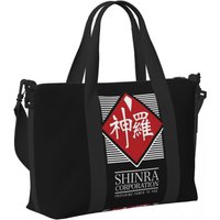 F-Final-S F-Fantasy-S VII Shinra FF7 Corporation By Rev Level Beach Travel Bag Tote Bags for Gym Shopping Duffle Shoulder Bag