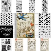 Leaves and Letters Stars Stamps and Stencil For DIY Scrapbooking Crafts Maker Photo Album Template Handmade Decoration 2026 New