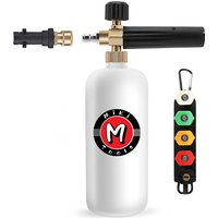 Snow Foam Lance Foam Cannon with 1/4 Quick Connector Adjustable Soap Dispenser Foam Bottle Nozzle for Pressure Car Washer 1L