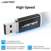 JASTER New Portable USB Flash Drives Metal Pen Drive With Key Chain Memory Stick 64GB/32GB/16GB/8GB/4GB Pendrive U Di