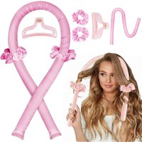 Lazy Soft Hair Curler Heatless Curling Rod Headband No Heat Ribbon Hair Rollers Sleeping Silk Curls Headband Hair Styling Tools