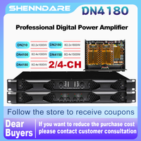 Professional Digital Power Amplifier 4x1800W Class D Audio DJ Pre-Subwoofer Amp 2/4 Channel Line Array Speaker Sound Amplifier