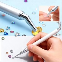 1pcs Dual-Ended Nail Dotting Pen Nail Rhinestone Gems Pickup Tool Wax Pencil Acrylic Handle Crystal Studs Picker For Nail Salons