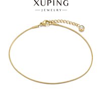 Xuping Simple Snake Bone Chain Bracelet Fashionable Minimalist Cold Style Beach Ankle Chain Jewelry Alloy Material