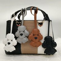 Women's Teddy Dog Pendants Personalized Bag Pendants Versatile And Cute Puppy PU Keychain For Cute Kawaii Girls Gifts Wholesale