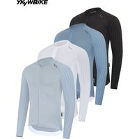 AliExpress YKYWBIKE 2026 Men Long Sleeve Cycling Jersey Aerodynamic Raglan Sleeve Quick Drying Road Bike Bicycle Tops Slim Fit Breathable