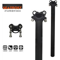 AliExpress Carbon Seatpost 27.2/30.9/31.6mm Matte Black MTB/Road Bike Seat Post Length 400mm Seat Tube Bicycle Parts