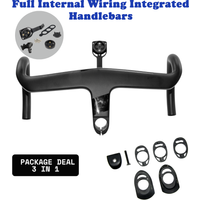 AliExpress NONE New Carbon Fiber All Internal Wiring BLACKING Handlebars, Suitable for Road Bicycles, Gravel Handlebars, and Bicycle Accessories