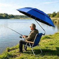 Outdoor Sunshade Umbrella UV Protection Fishing Camping Beach Chair Umbrella Clip Home Decor Long Handle Market Stall Umbrella
