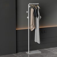 Porte-vêtements sur pied moderne avec planche de marbre, organisateur de cintre en métal robuste, porte-manteau autoportant Durable