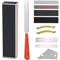 11 Pcs Set Guitar Fret Crowning File Leveling Beam Sanding Grinding String Spreaders Guitar Fingerboard Luthier Tools