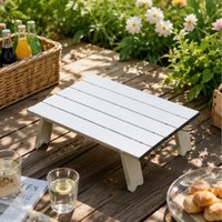 Aluminum Roll-Up Foldable Table, Compact Portable Camping Desk for Hiking, Fishing, Picnic, BBQ and Outdoor Travel Activities