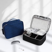 1PC Oxford Cloth Storage Bag With Password Lock, Tablet Computer Data Cable Storage Bag, Three-Layer Travel Accessory Storage