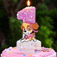 Cute PAW Patrol Candle Number 0-9 Soccer Candle Cake Decoration Birthday Party for Kids Baby Shower Decor Gift