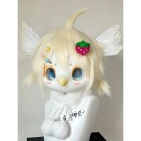 Yis cosplay Furry Head Mask Fursuit Face Base Fursona Kigurumi Kemono Animal Skull Custom Beast Head Handmade Mask