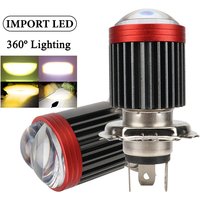 H4 LED H6 BA20D LED Motorcycle Headlight Bulbs CSP Lens White Yellow Hi Lo Beam Fog Light Scooter Motorbike Lamp Accessories