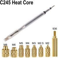 C245 Soldering Tips Adaptor For Hot Melt Brass Nut M2-M8 Embedded Kit Fit For JCB T45-A/PA/B/C GVM245 HS02A T80P
