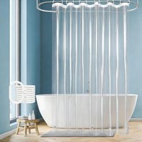 Clear Shower Curtain Liner Premium PEVA Lightweight Plastic Shower Liner with Magnets, Waterproof Bathroom Curtain for Bathtub