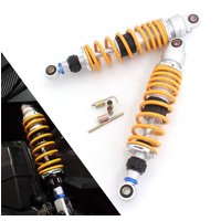 Rear Shock Absorbers Aluminium & Solid Steel Gold 1 Pair For Universal Honda Yamaha Kawasaki Suzuki Motorcycle Accessories