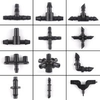 20~300Pcs 4/7mm 1/4 Inch Garden Irrigation Connectors Drip Irrigation Hose Barb Connectors Micro Drip Irrigation System Adapter