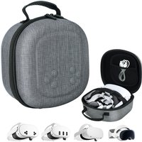 Hard Carrying Case Compatible with for Meta Quest 3S/Quest 3/Quest 2, Portable VR Gaming Headset and Touch Controllers Case