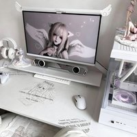 Original Anime Cute Line Leather Super Large Computer E-sports Keyboard Mouse Pad Waterproof and Anti-Skid Student Desktop Pad