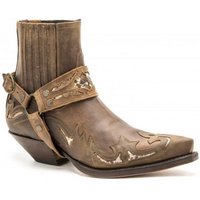 European and American fashion low heel pointed burn flower strap men's knight boots Chelsea men's boots large size