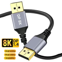 DisplayPort 1.4 8K@60Hz DP Cable 0.5M-5M 4K@144HZ 1080P@ 240HZ 32.4Gbps, Suitable for Computer Monitor Games
