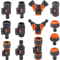 2Pcs 1/2" 3/4" 1" Garden Hose Quick Connector On/Off Valve Male Female Faucet Adapter Irrigation Fittings