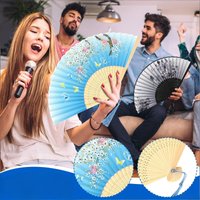 Antique Chinese Folding Fan Vintage Style Various Color Portable Exquisite Fan Outdoor Easy Carry Fashion Elegant Refined Fan